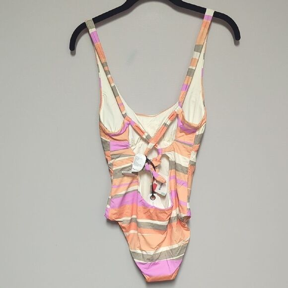 NWT Prana Colorful Striped One-Piece Swimsuit - Picture 3 of 5